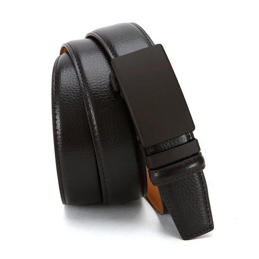 Men'S Business Belt Leather Classic Alloy Buckle High Quality Casual Fashion Ratchet Adjustable Belt Cowboy Punk Casual Belt
