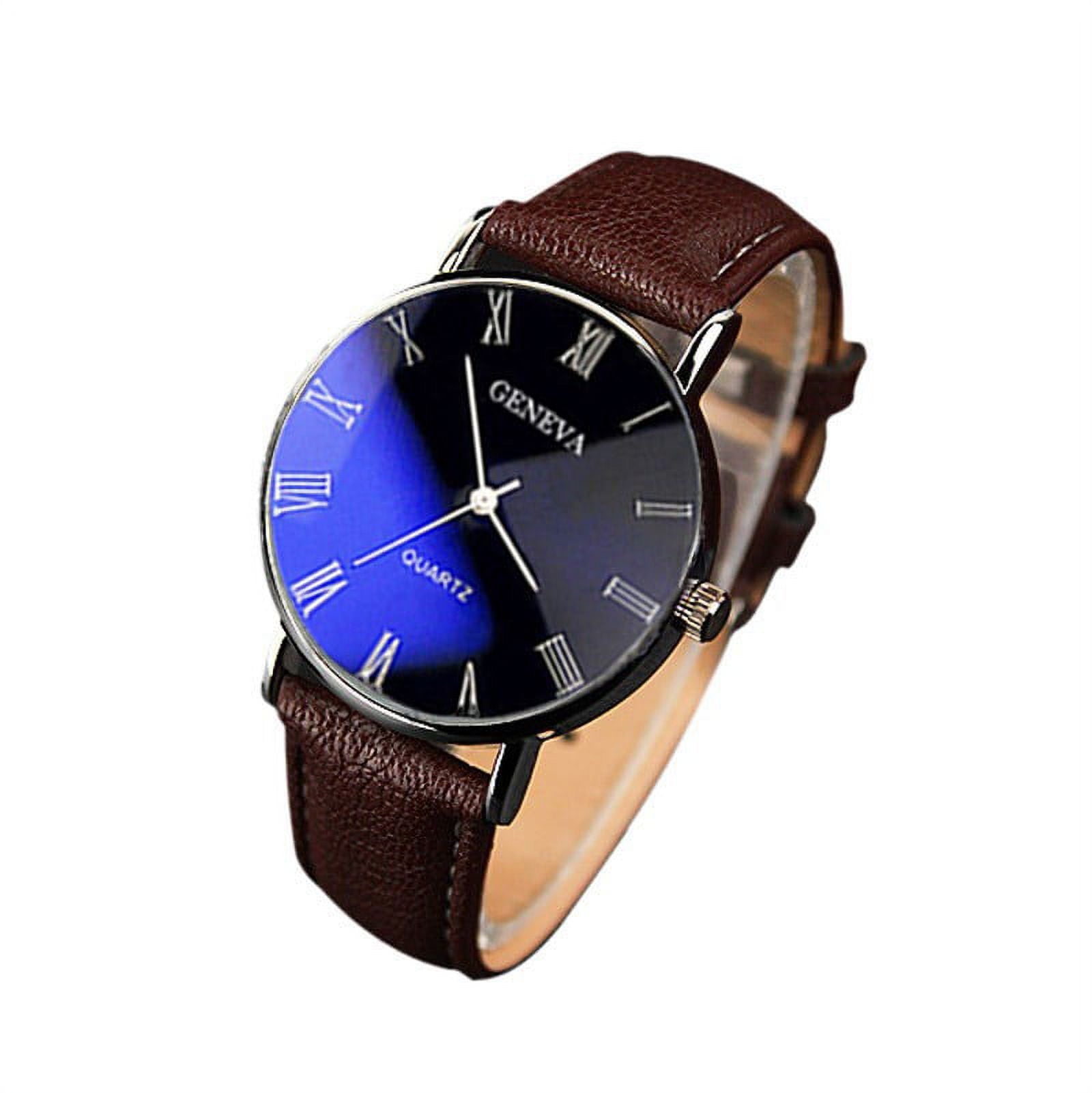 Stylish Men's Quartz Analog Watch - Luxury Faux Leather & Stainless Steel Design for Every Occasion