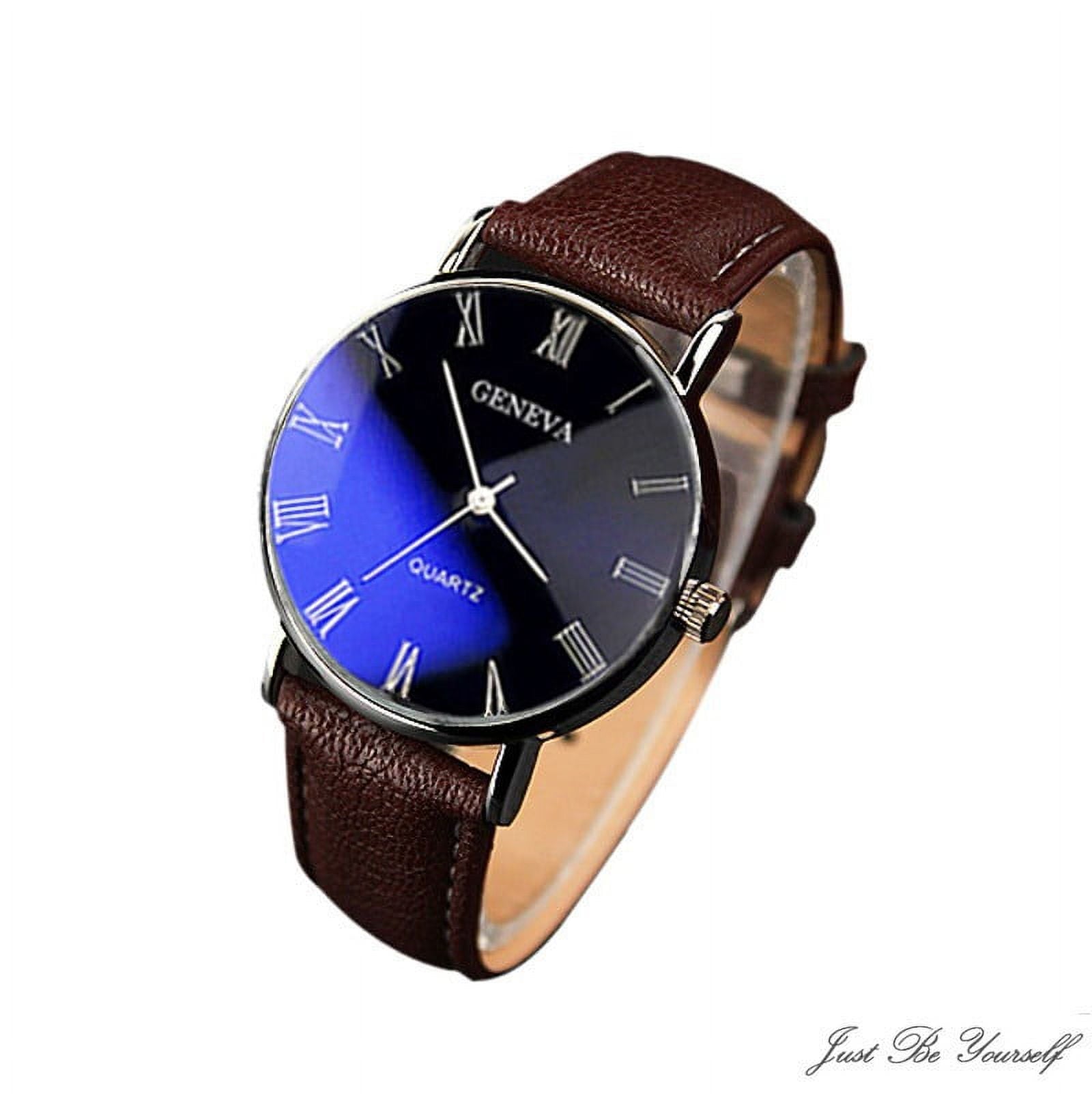 Stylish Men's Quartz Analog Watch - Luxury Faux Leather & Stainless Steel Design for Every Occasion