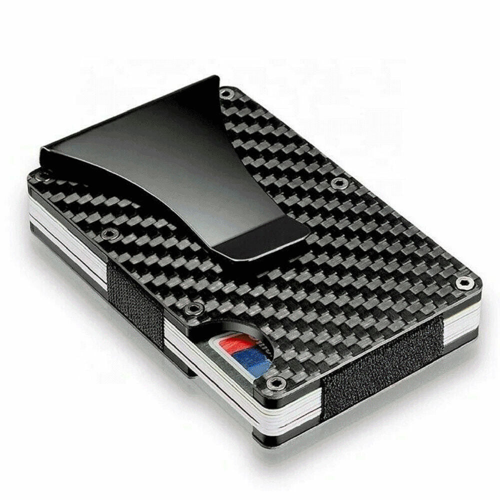 RFID Blocking Mens Airtag Wallet Case ID Card Holder Air Tag Cover Money Clip US