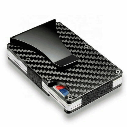 RFID Blocking Mens Airtag Wallet Case ID Card Holder Air Tag Cover Money Clip US