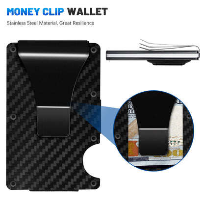 RFID Blocking Mens Airtag Wallet Case ID Card Holder Air Tag Cover Money Clip US