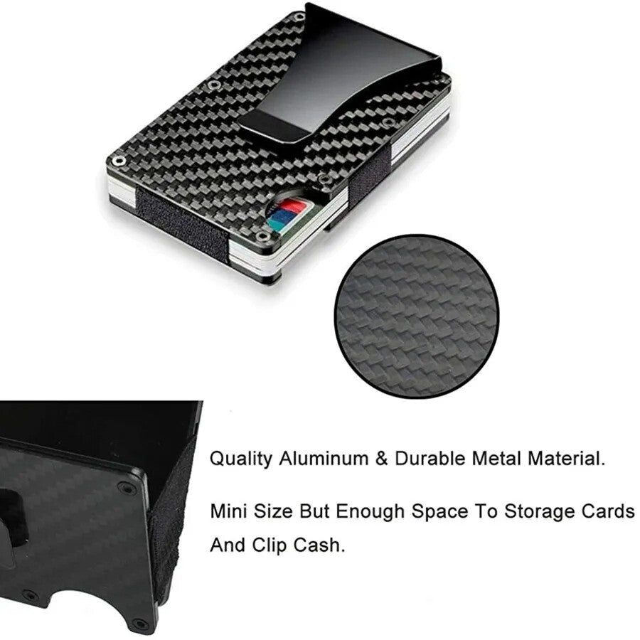RFID Blocking Mens Airtag Wallet Case ID Card Holder Air Tag Cover Money Clip US