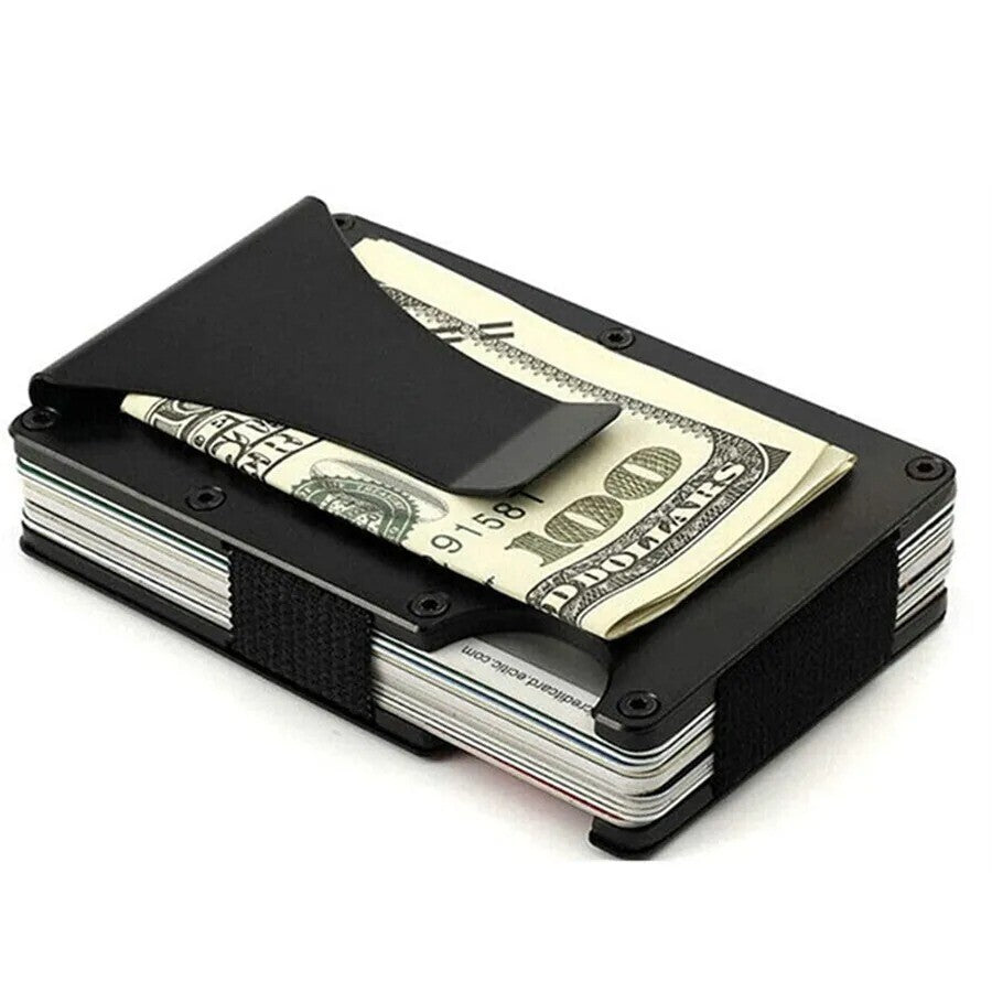 RFID Blocking Mens Airtag Wallet Case ID Card Holder Air Tag Cover Money Clip US